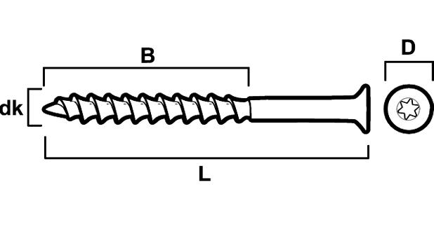 Lättbetongskruv (100) FH 8X110