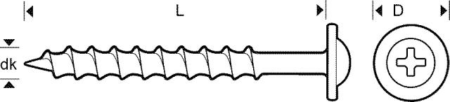Lättbetongskruv (100) RWH 8X65