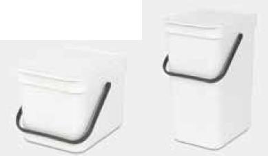 Papperskorg Sort & Go, 16 liter, vit