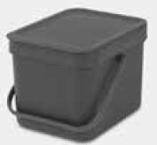 Papperskorg Sort & Go, 6 liter, vit