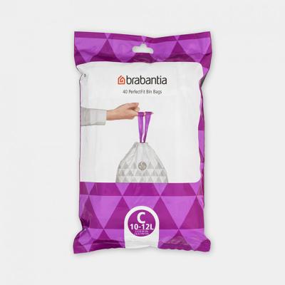 Avfallspåsar C, 10-12 liter (40 påsar), vit