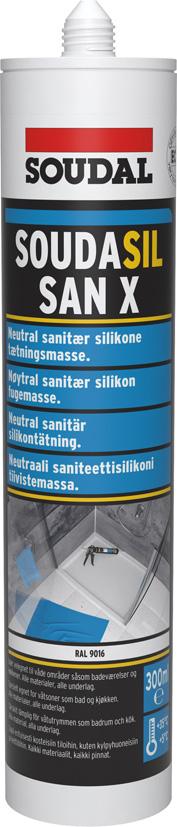 Silikon Soudasil Sanx 300 ml, ljusgrå