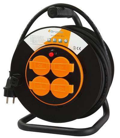 Kabelvinda med fast center, 25 meter