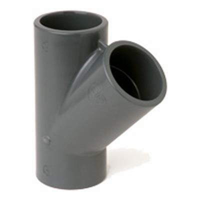 PVC kemi T-rör 50, 45°  YIV