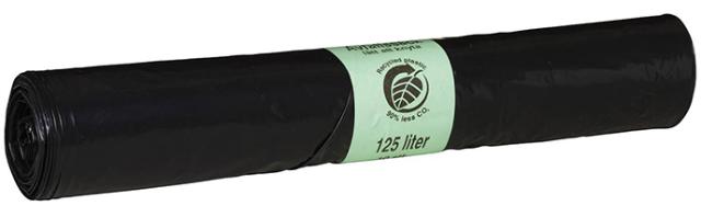 Sopsäck standard, svart 125 liter