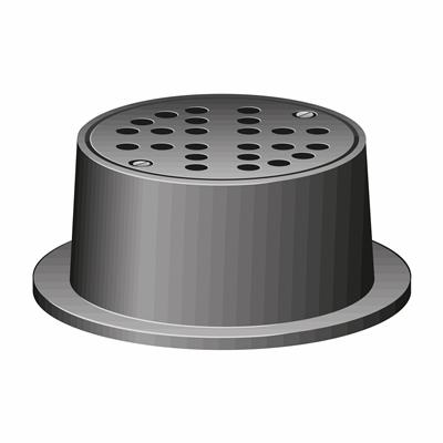 Brunnsbetäckning med fastkruvad sil 150