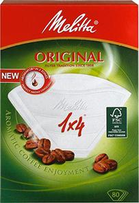 Melitta kaffefilter 1x4, vit  963040X