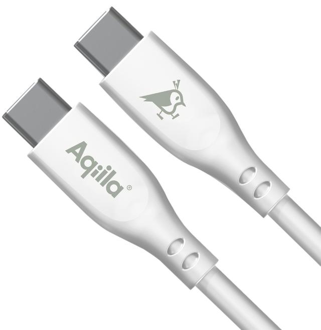 Laddkabel USB C till C silikon 2 meter vit