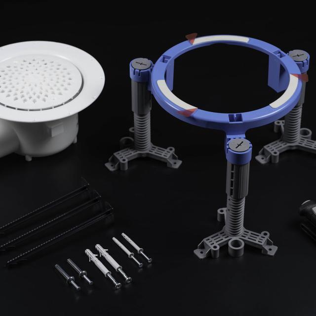 Purus golvbrunnsfixtur Midgård, montagestöd 85-230