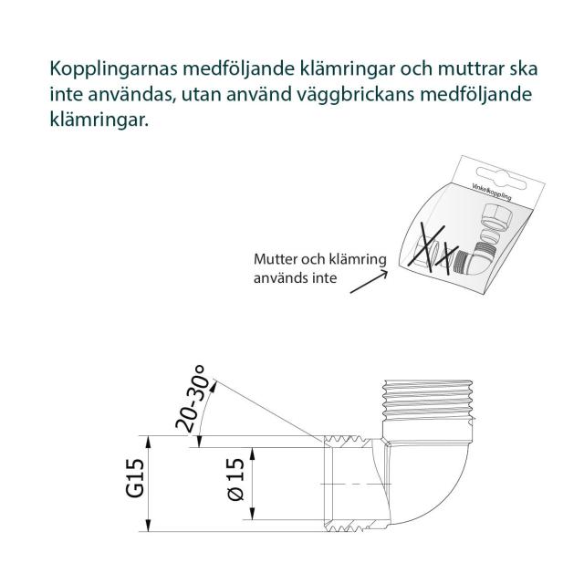 Trio väggbricka 1-hål 12/15 cu, Design Line