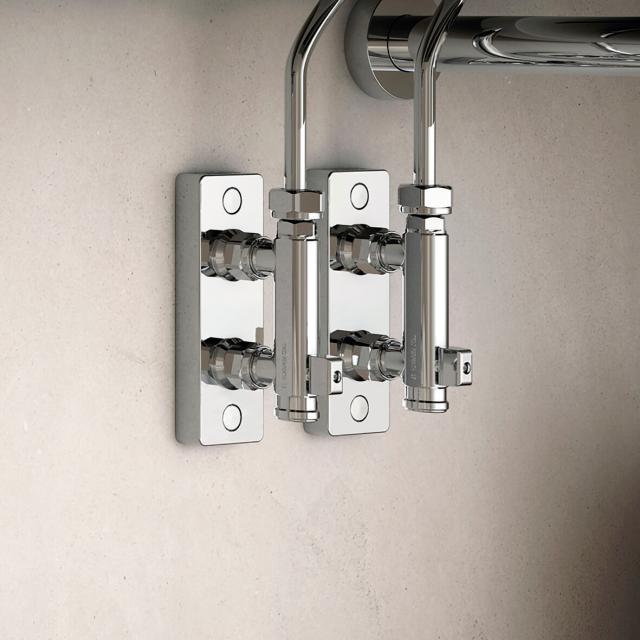 Trio väggbricka 2-hål 60 c/c 12/15 cu, Desing Line