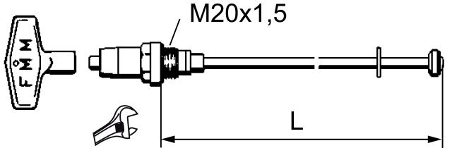 FMM kranöverdel kv, fryssäker M20x1,5