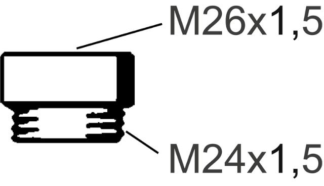 FMM 2987-2401 övergångsnippel M26XM24