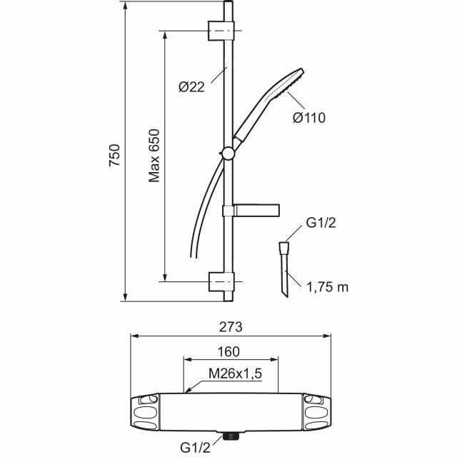 FMM 9000XE duschpaket 86823000