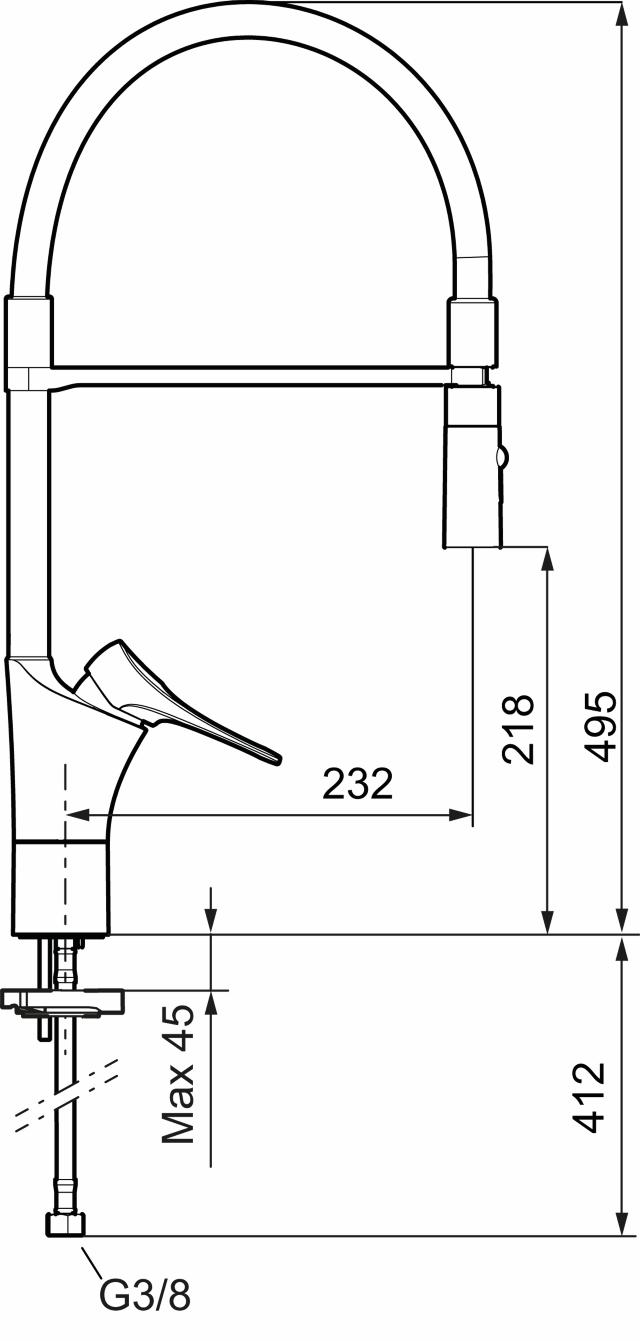 FMM 9000XE Flexi köksblandare utan dm 86130010