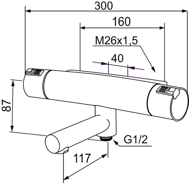 MA MMIX T5 kar- och duschblandare 40/160 c/c