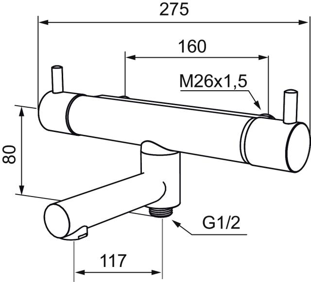 MA INXX A2 kar- och duschblandare 160 c/c