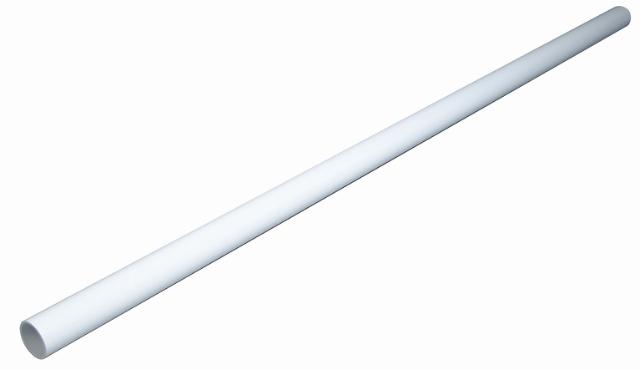 Vitt rakt PP-rör 40, 2 meter