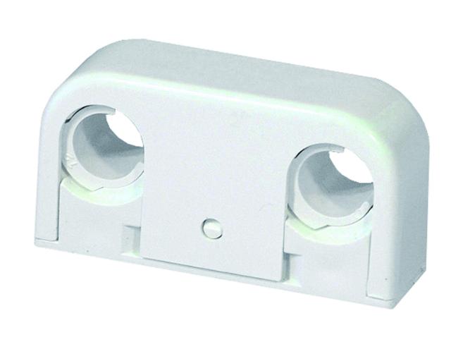 Purus 52122 rörklammer dubbel 12-15, 40 c/c, vit