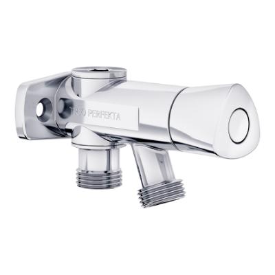 Trio tappventil med backventil 15, Design Line m väggfäste