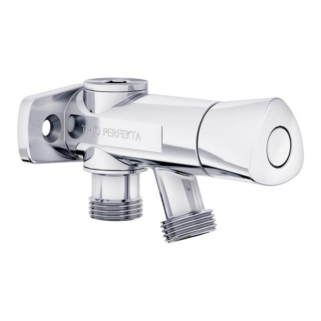 Trio tappventil med backventil 15, Design Line m väggfäste