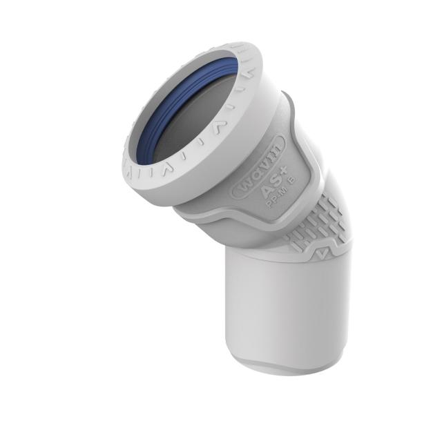 Wavin AS+ böj  75X45°, ljuddämpat avlopp