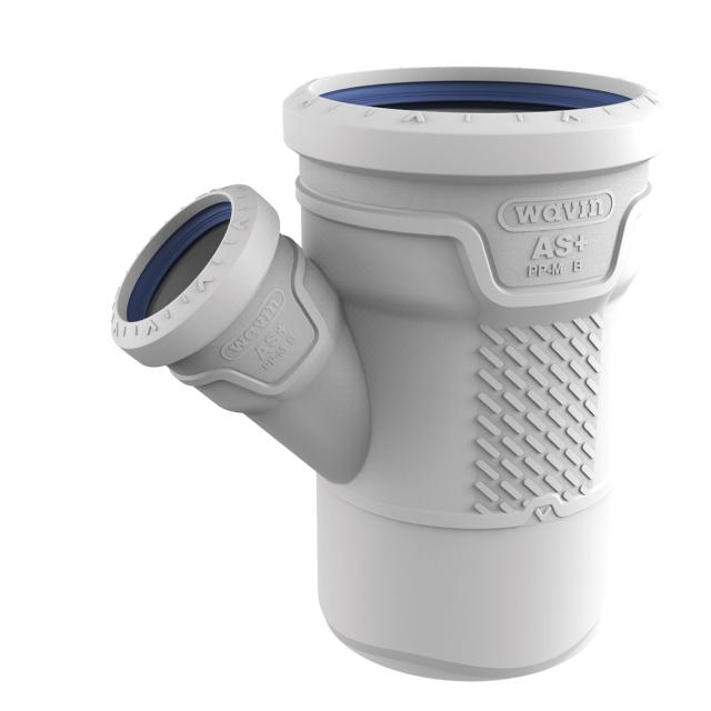 Wavin AS+ grenrör 110X50X45°, 2 muffar