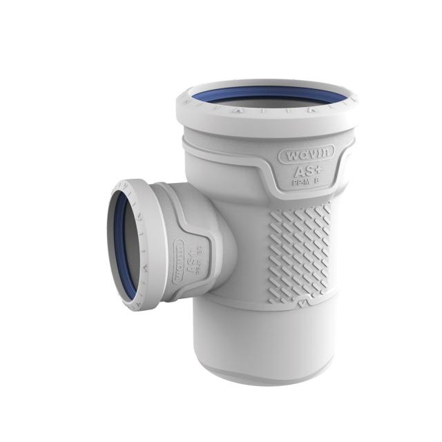 Wavin AS+ grenrör 110X75X87°, 2 muffar