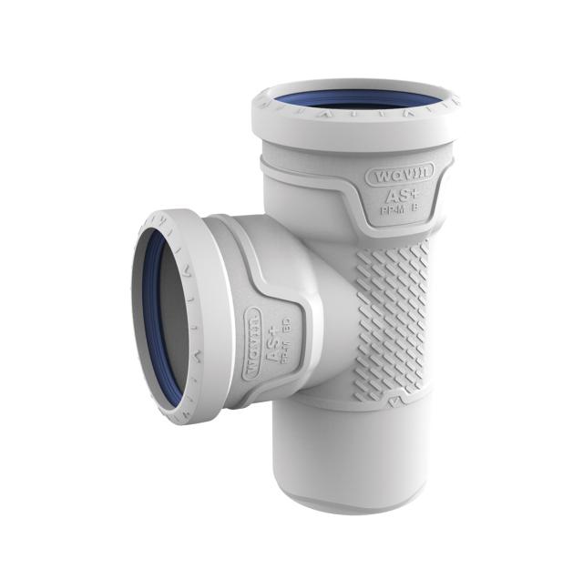 Wavin AS+ grenrör 75X87°, 2 muffar