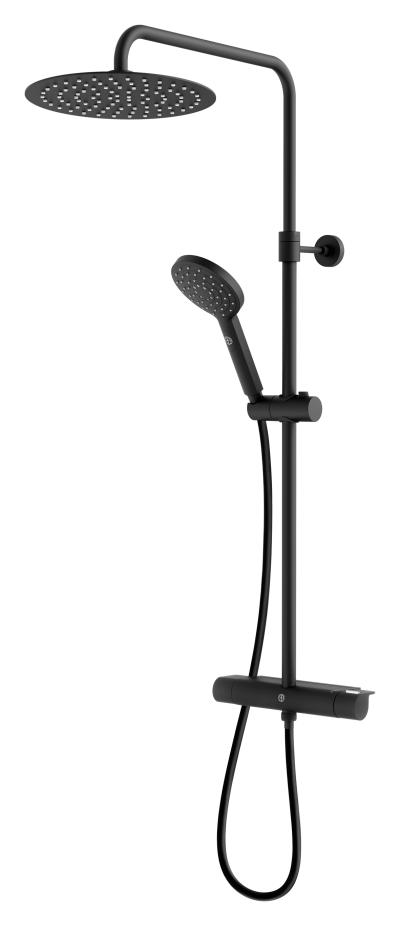 GBG Estetic Round  duschpaket 160 c/c, svart