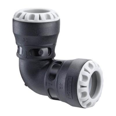 Plasson vinkel 90°, 25, 2 muff