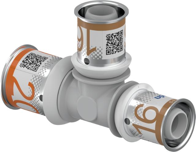 Uponor S-press Plus T-rör PPSU 20X16X16