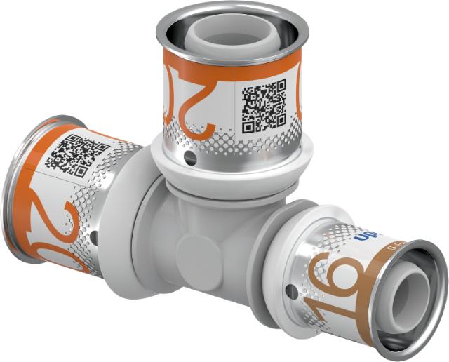 Uponor S-press Plus T-rör PPSU 20X20X16