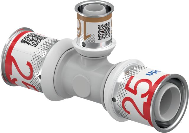 Uponor S-press Plus T-rör PPSU 25X16X25
