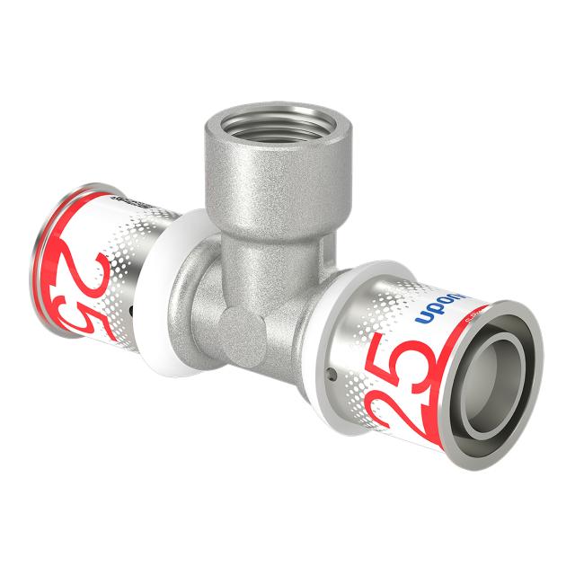 Uponor S-press Plus T-rör 25XR15X25, inv.g. 2 muffar