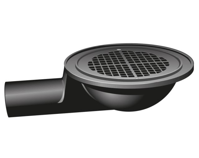 Spygatt med sidutlopp 150X65