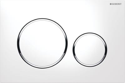 Geberit Sigma20 tryckplatta dubbel, vit blank