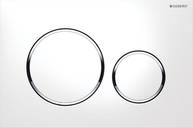 Geberit Sigma20 tryckplatta dubbel, vit blank