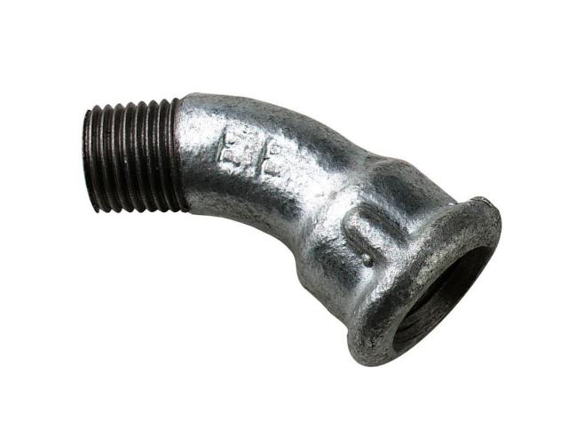 Aducerad galv böj 20, 45°m, 1 muff inv/utv.g.