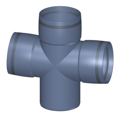 Polo-Kal XS dubbelgrenrör 110 x 87,5°, 3M