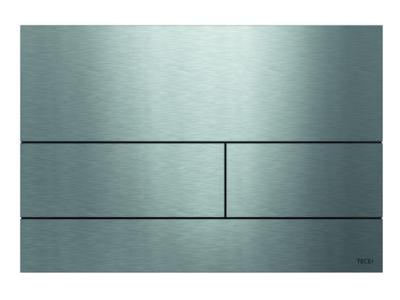 Tece Square II tryckknapp, borstad rostfri metall