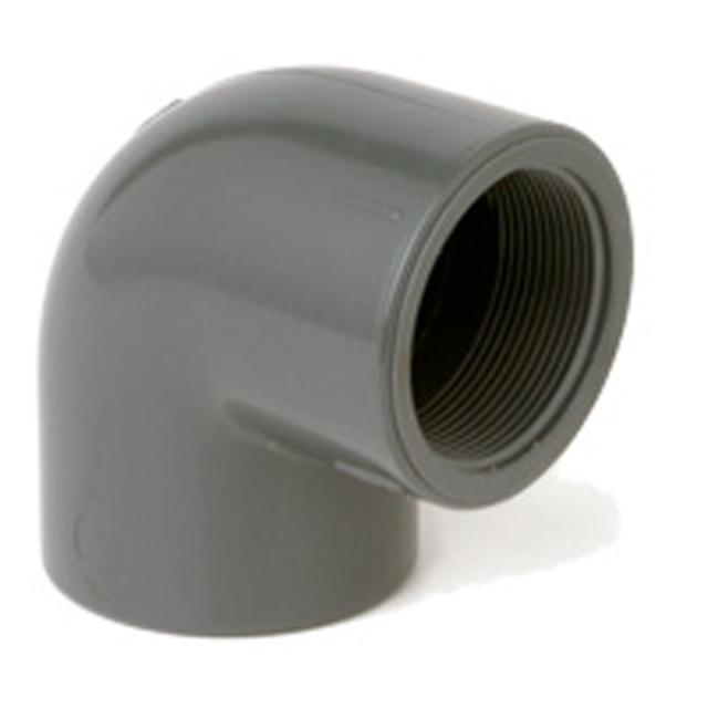 PVC kemi vinkel 32XR25 90°, inv.g.