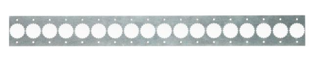 Vatette fixturplåt 40/160 c/c, bockad kant