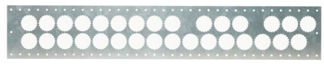 Vatette fixturplåt 150/40/160 c/c, bockad kant