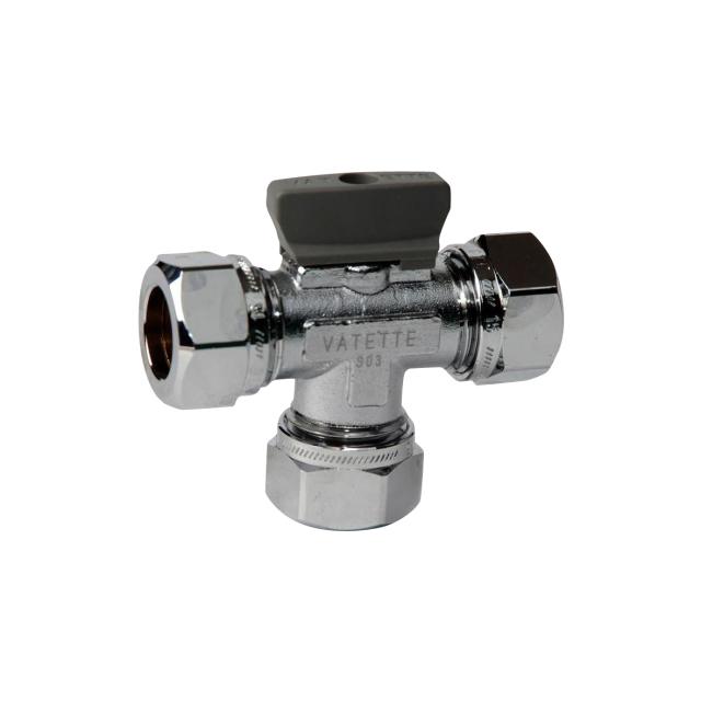 VA 11150 T-kulventil med vred 12