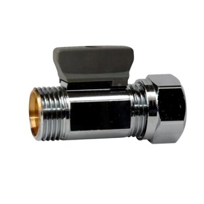 VA rak minikulventil med vred 15xR15 cu x utv.g. med planända