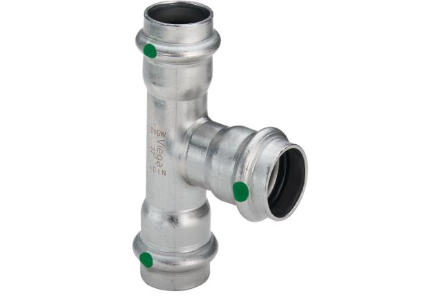 Viega V-press rostfri T-rör 42x35x42 