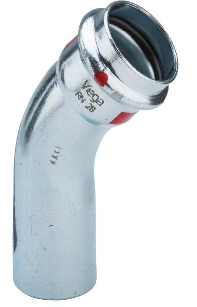 Viega V-press elförzinkad 15 böj 45° 1 muff