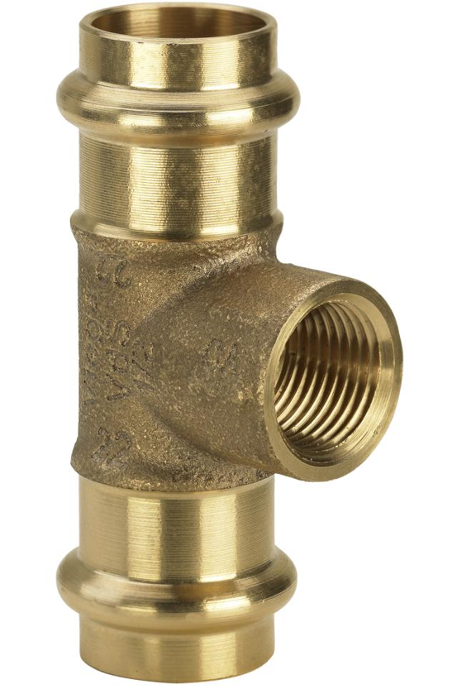 Viega V-press cu T-rör rödgods 22XR20 inv.g.