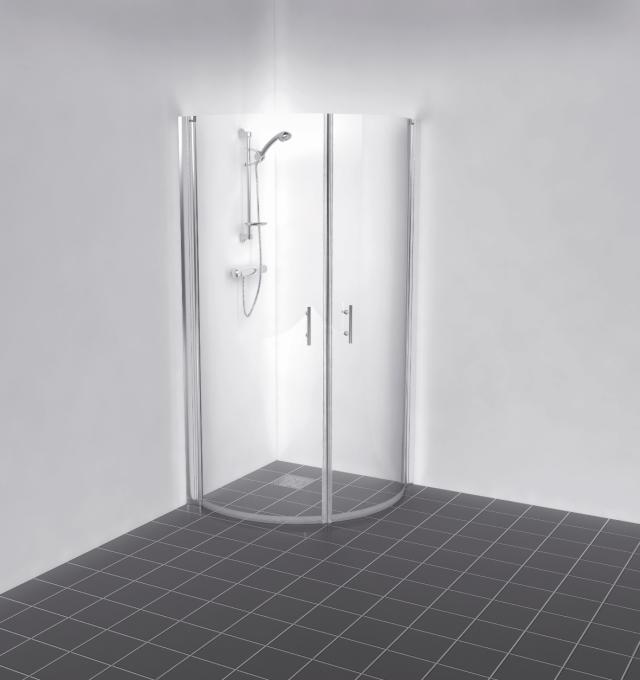 COMBAC DUSCHÖRNA CIRKEL 90X90 KLARGLAS